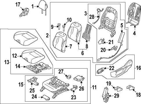 Driver Seat Components for 2024 Kia Sportage #0