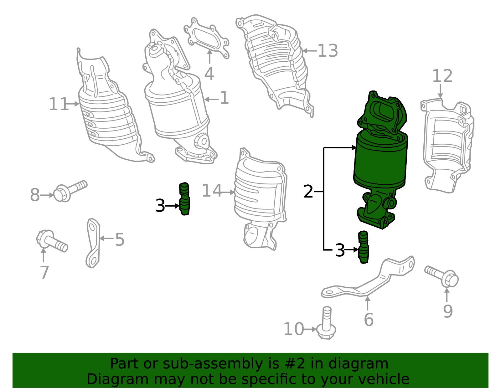 18290-RV0-A00 - Catalytic Converter 2011-2013 Honda Odyssey | Honda ...