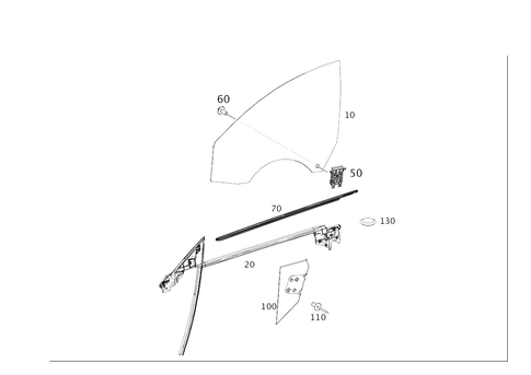 Front Door Windows for 2017 Mercedes-Benz CLS63 AMG S #0