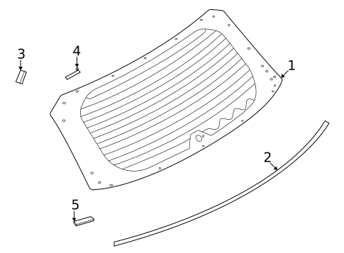 Glass - Lift Gate for 2025 Mitsubishi Outlander #0