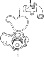 4621489 - Cooling System: Water Pump Assembly for Chrysler: Cirrus, Sebring | Dodge: Caravan, Grand Caravan, Stratus Image