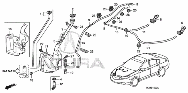Windshield Washer for 2012 Acura TL #0