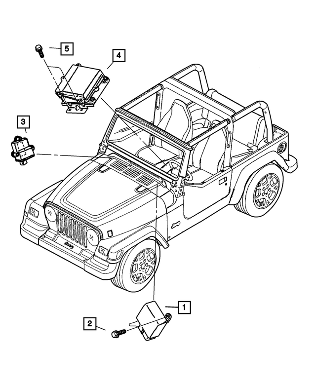 56010533AA - Electrical: Air Bag Control Module for Mopar Image