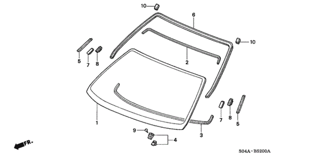 Front Windshield for 2000 Honda Civic #0