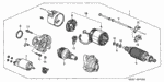 31200P01015 - Engine: STARTER MOTOR ASSY. (SM-302-48) (MITSUBA) for Honda Image