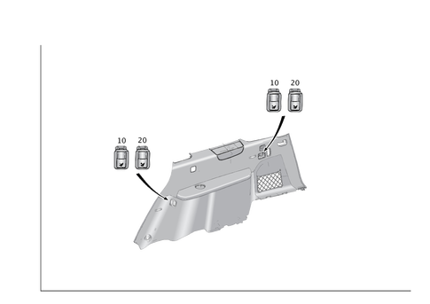 Switch in Rear Side Element for 2011 Mercedes-Benz GL350 #0