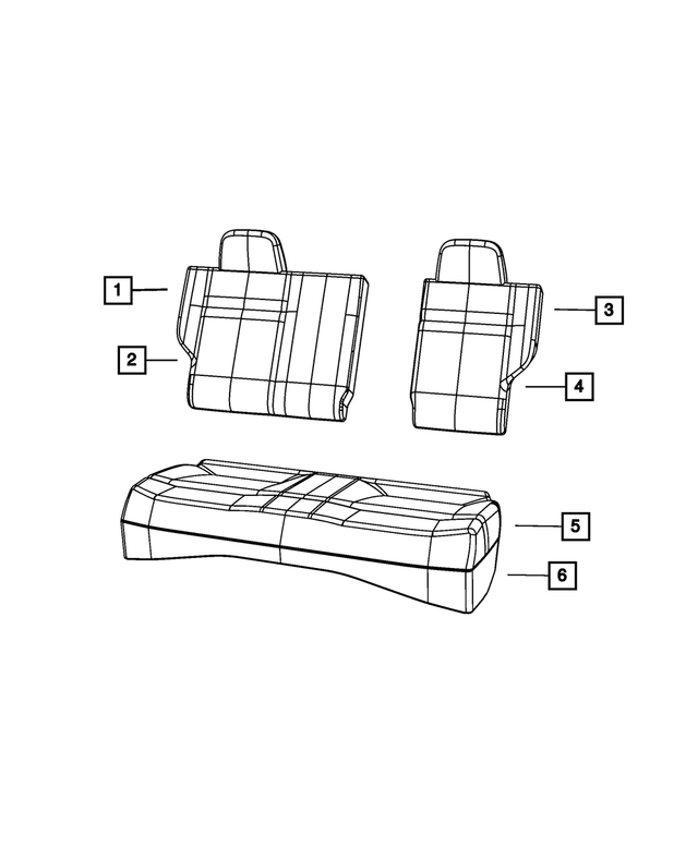 1JS98XDVAA - Interior Trim: Rear Seat Back Cover for Mopar Image