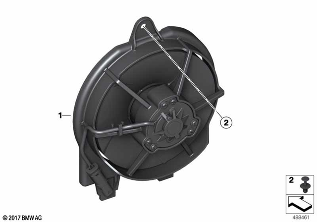 17115B33728 - Cooling: Fan Housing with Fan -  for BMW-Motorrad Image image