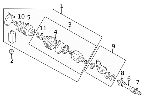 Drive Axles for 2006 Mitsubishi Outlander #0