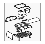 589100E350C0 - Body: Console Base for Lexus: TX350, TX500h, TX550h+ Image