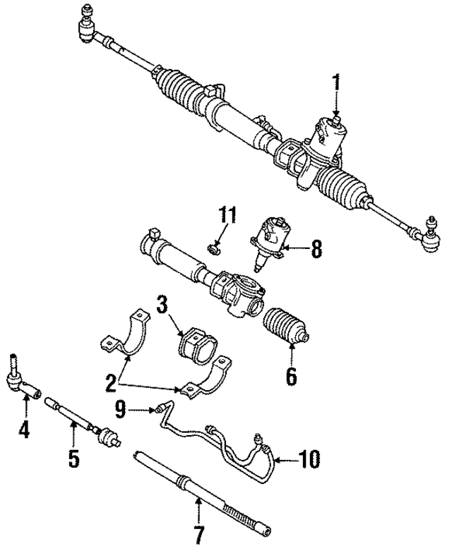 MB912519 - : Outer Tie Rod for Mitsubishi Image