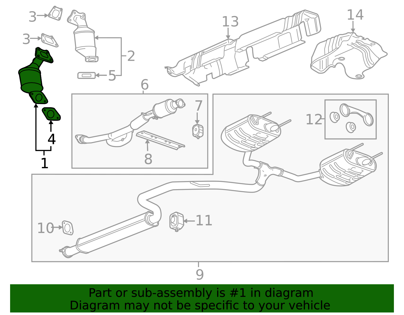 2017-2018 Buick LaCrosse Driver Side Three-Way Catalytic Converter with ...