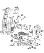 5JU421J8AA - Restraints: Rear Outer Seat Belt, Right &amp; Left for Mopar Image