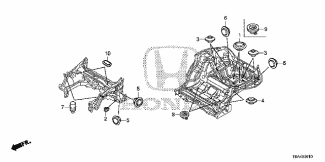 Grommet (FR.) for 2016 Honda Civic #0