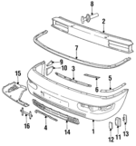 96450511301G2X - Body: Face Bar for Porsche: 911 Image