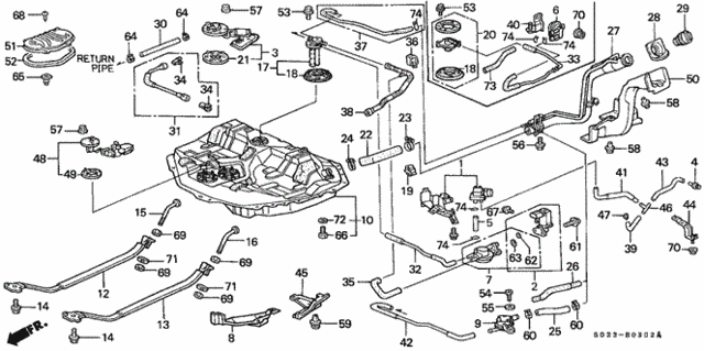 Fuel Tank (3) for 1999 Honda Civic #0