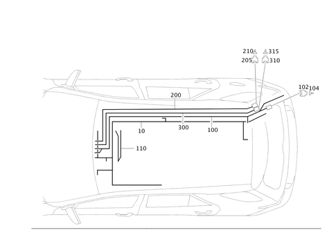 Cable Harness for Roof for 2010 Mercedes-Benz ML450 #0