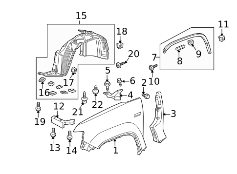 Fender & Components for 2010 Honda Element #0