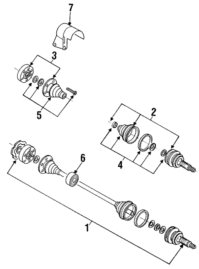 357407272MX - : Cv Axle Assembly for Volkswagen Image