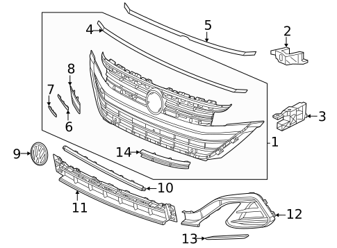 Grille for 2023 Volkswagen Arteon #0