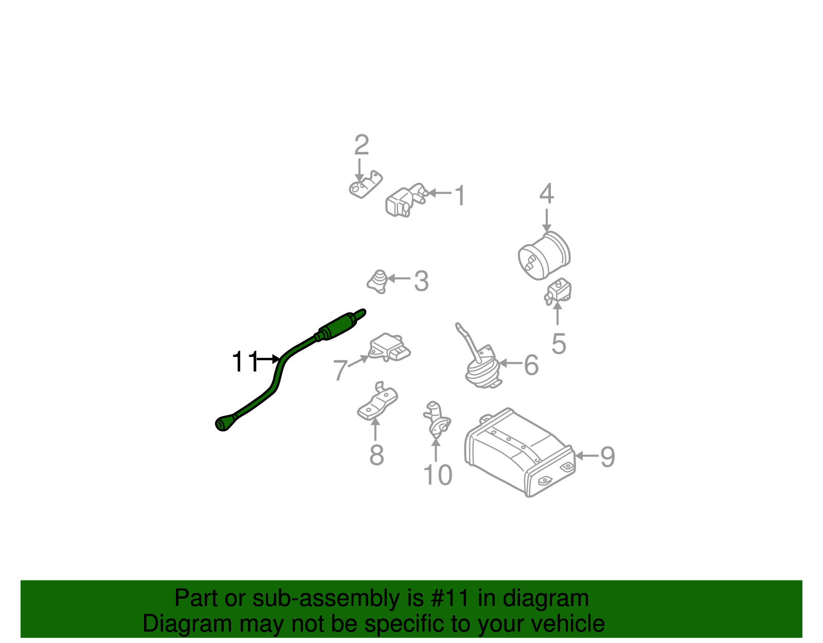2002-2006 Nissan Oxygen Sensor 22693-8U300 | Parts for Nissans
