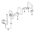 55027207 - Body: Mirror for Jeep: Cherokee, Comanche, Wagoneer, Wrangler Image