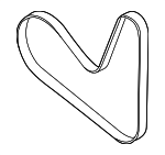 6K903137A - Maintenance &amp; Lubrication: Serpentine Belt for Volkswagen: Jetta, Tiguan Image