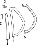 8971360921 - : Window Molding for Isuzu Image