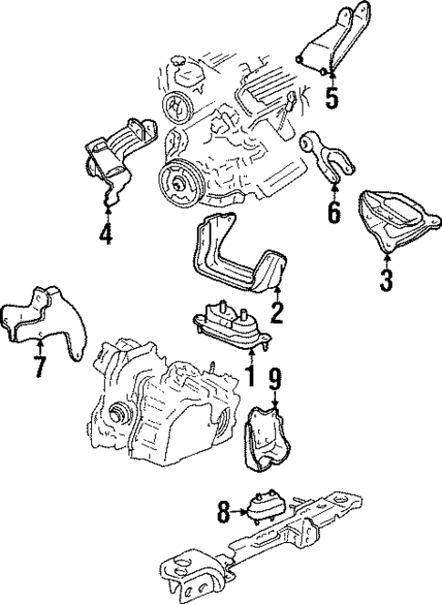 Engine & Trans Mounting for 2001 Pontiac Grand Prix #0