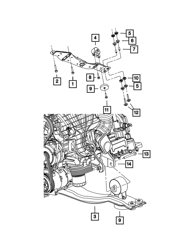 6508759AA - 2.4L Gas; Engine: Hex Washer Head Bolt, Mounting for Mopar Image