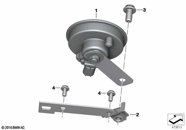 61338414390 - General Electrical System: Horn -  for BMW-Motorrad Image