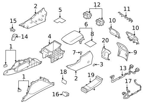Center Console for 2023 Subaru Legacy #0