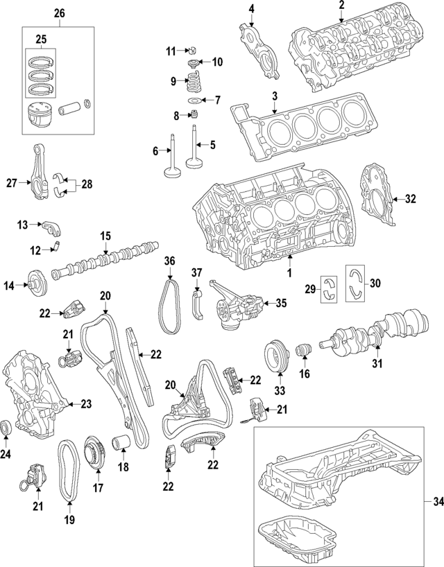 157030051764 - Engine: Engine Piston for Mercedes-Benz Image