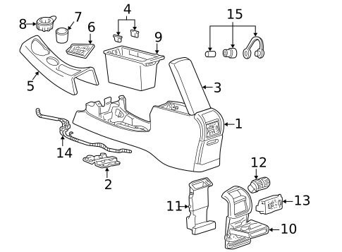 Center Console for 2002 Ford Explorer Sport Trac #0