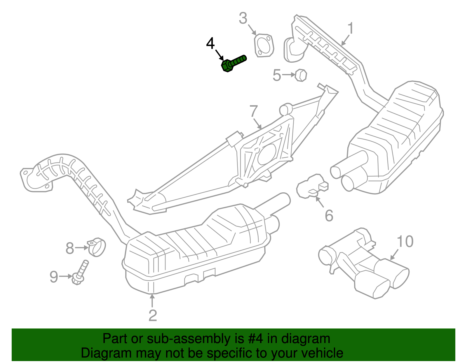 Muffler & Pipe Bolt - Porsche (N-010-244-26)