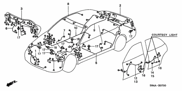 Wire Harness for 2002 Honda Accord #0