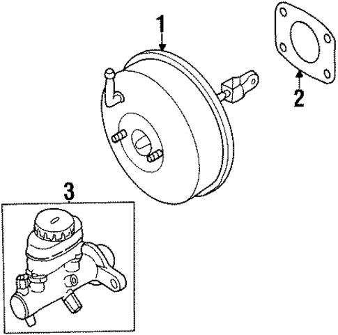 Master Cylinder - Components On Dash Panel for 1995 Nissan Sentra #0