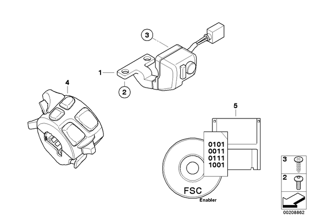 61318550021 - Maintenance &amp; Technology: Combination Switch Left for BMW-Motorrad Image
