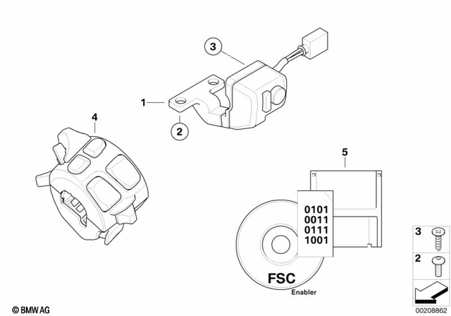 61318550027 - Maintenance &amp; Technology: Combination Switch Left for BMW-Motorrad Image