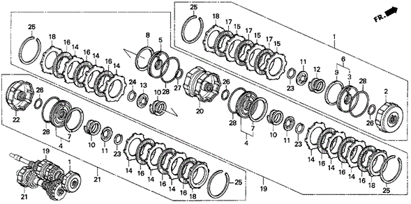 AT Clutch ('93-'95) for 1995 Honda Civic del Sol #0