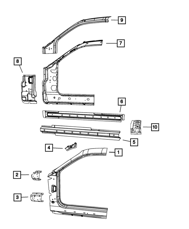 68440582AA - : Body Side Aperture Front Panel, Right for Mopar Image