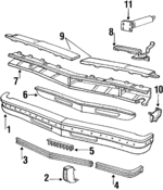 E2MY17757D - Body: Face Bar for Ford: Country Squire, LTD Crown Victoria | Mercury: Colony Park, Grand Marquis, Marquis Image