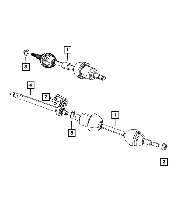 « 68068674AA –  : Transmission Avant Arbre, Côté Gauche pour Mopar Image »
