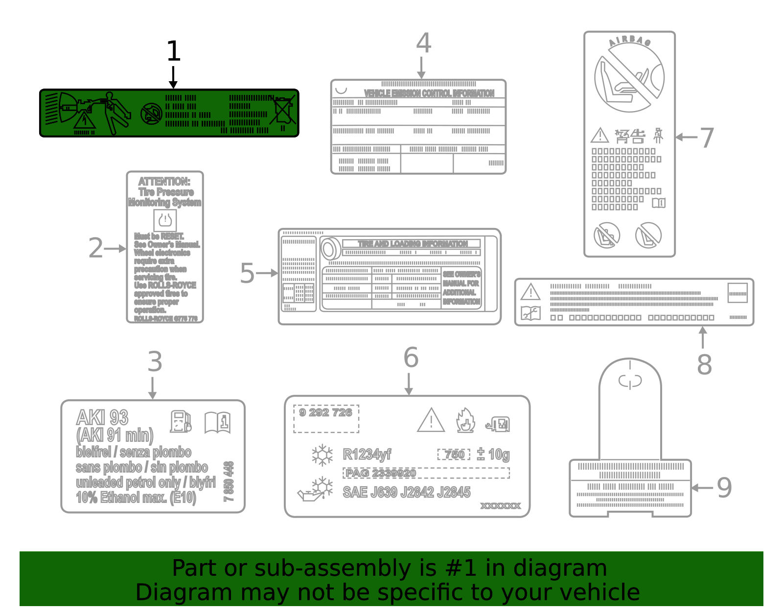 Genuine BMW 71-21-8-022-738 | Info Label | FREE Shipping on Most