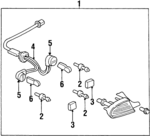 5977909 - Electrical: Tail Lamp Assembly for Oldsmobile: Aurora Image