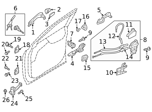 Rear Door for 2017 Hyundai Santa Fe Sport #1