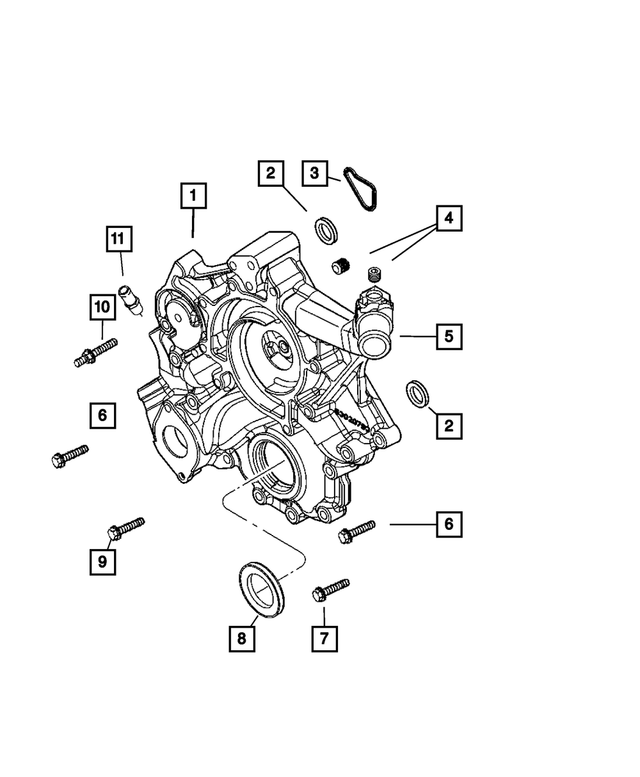 6505293AA - Engine 3.7L Six Cylinder: Stud, Mounting for Mopar Image