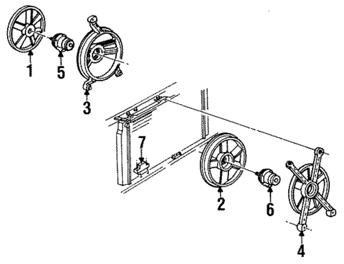Cooling Fan for 1992 Cadillac Seville #0