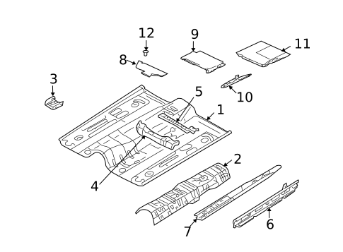Floor & Rails for 2005 Mitsubishi Outlander #0