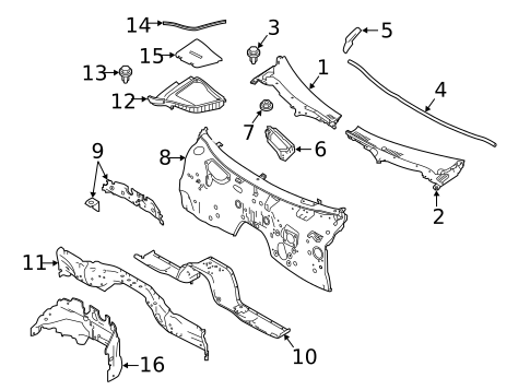 Cowl for 2020 INFINITI Q60 #0